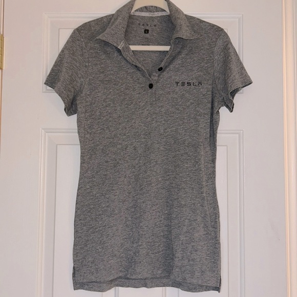 Tesla Tops - Tesla Super Soft Cotton Light Grey Polo Shirt